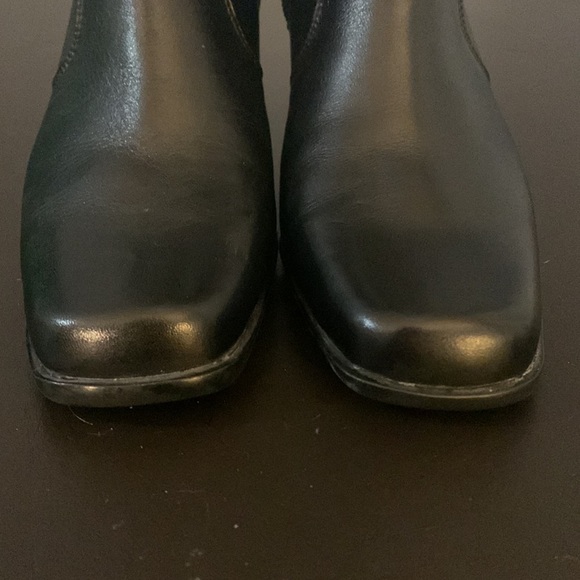 Aqua College square toe Leather calf high heel boots water proof aqua protect 7M - Picture 11 of 12